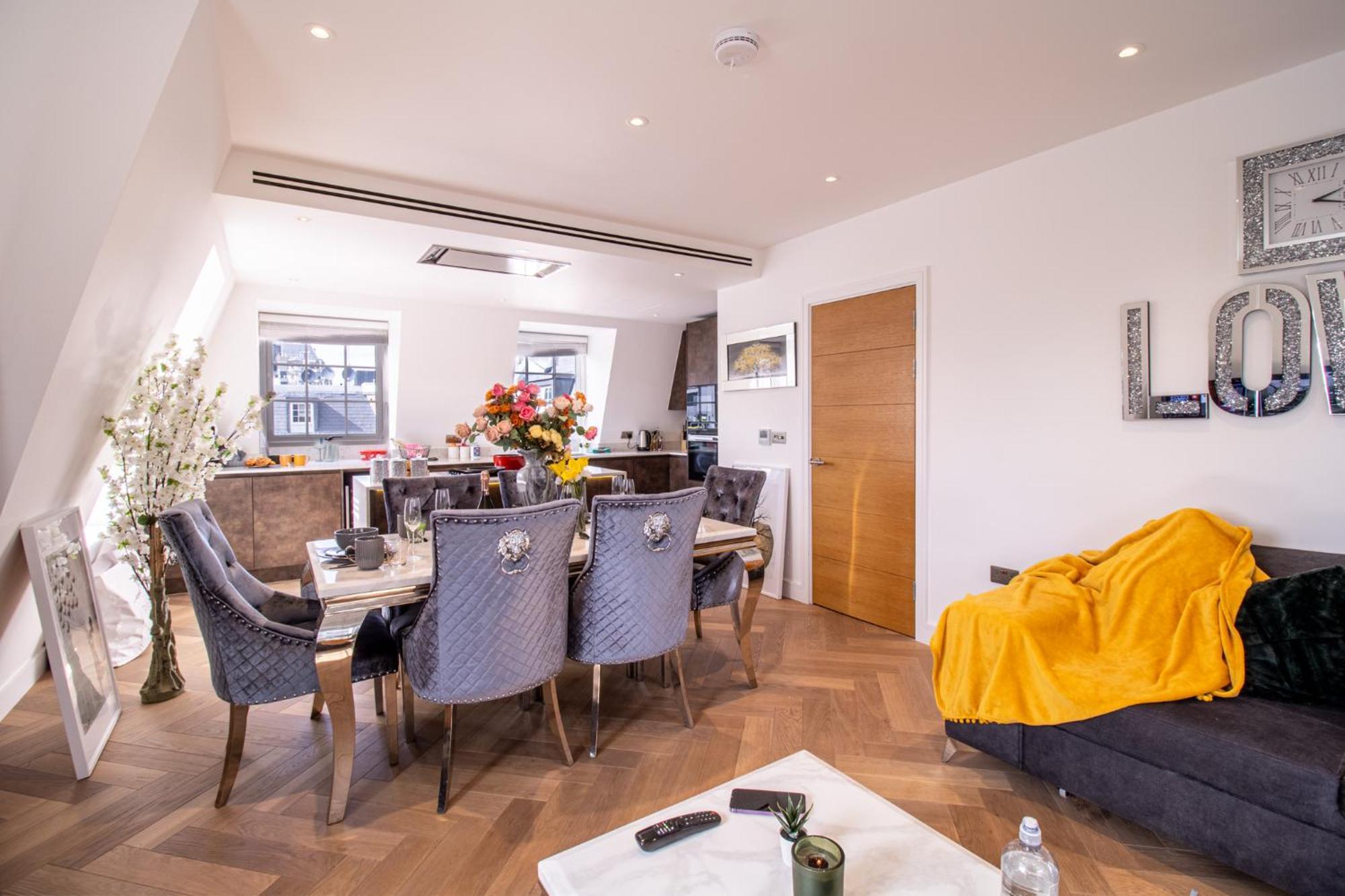 Elegant 3-Bedroom Penthouse In Marble Arch 70 Londres Exterior foto