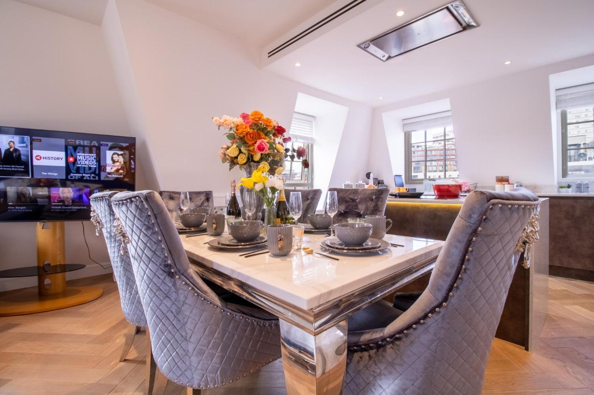 Elegant 3-Bedroom Penthouse In Marble Arch 70 Londres Exterior foto